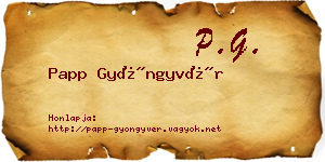 Papp Gyöngyvér névjegykártya