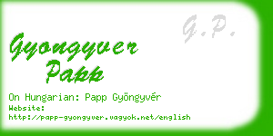 gyongyver papp business card